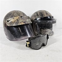 (2) Camo Helmets