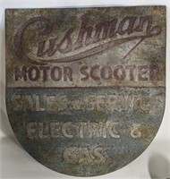 Vintage Look Scooter Embossed Tin Sign