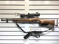RUGER MOD 10/22 22 CAL RIFLE #252-22846 W/SCOPE.