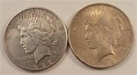 1922-P & S Peace Silver Dollars **