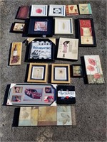 Large Lot Of Small Artwork And Frames