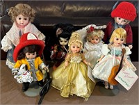 J - LOT OF 7 COLLECTIBLE DOLLS (L82)