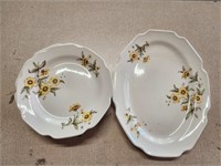 Vintage Sun Flower Plates & Platter