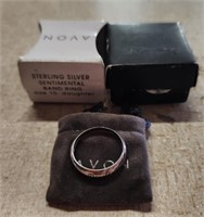 Avon Sterling Silver Band Ring Size 10- Daughter