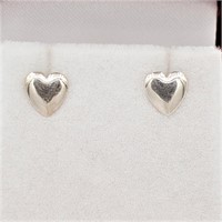 Sterling Silver heart Earrings, retail $50.00