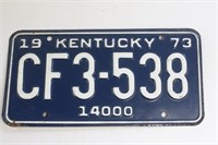 1973 Kentucky Truck 14000 License Plate
