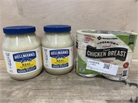 2-64oz Hellmans & 6 pack chicken breast