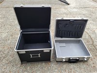 (2) Metal Tool/Storage Cases, One Lockable