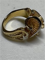 18kt HGE Ring Vintage Gold Electroplate jewelry
