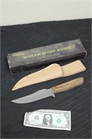Maxam Fixed Blade Knife & Sheath - Boxed