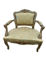 FRENCH PAINT DECORATED ARM CHAIR