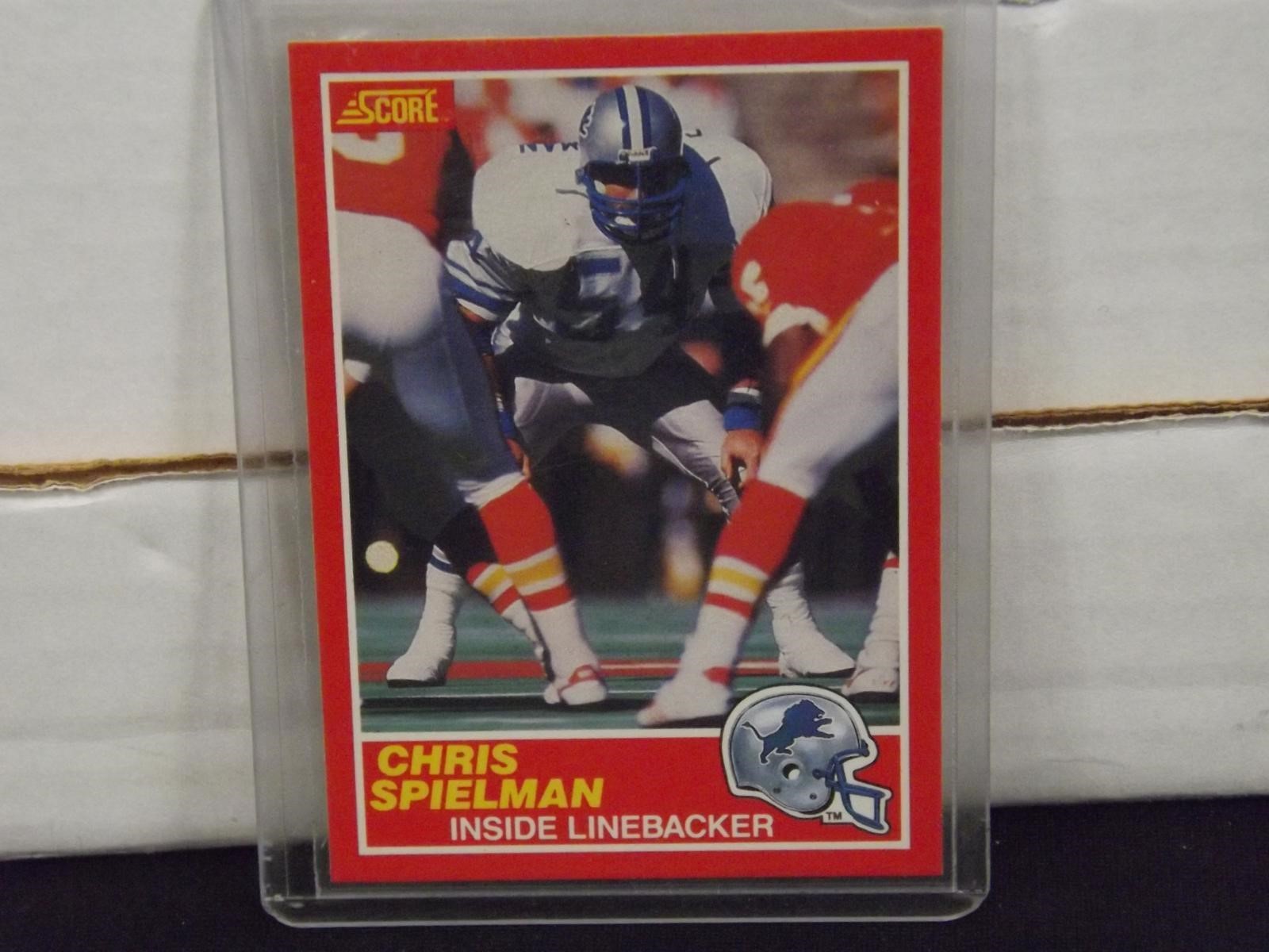 1989 SCORE CHRIS SPIELMAN ROOKIE CXARD LIONS