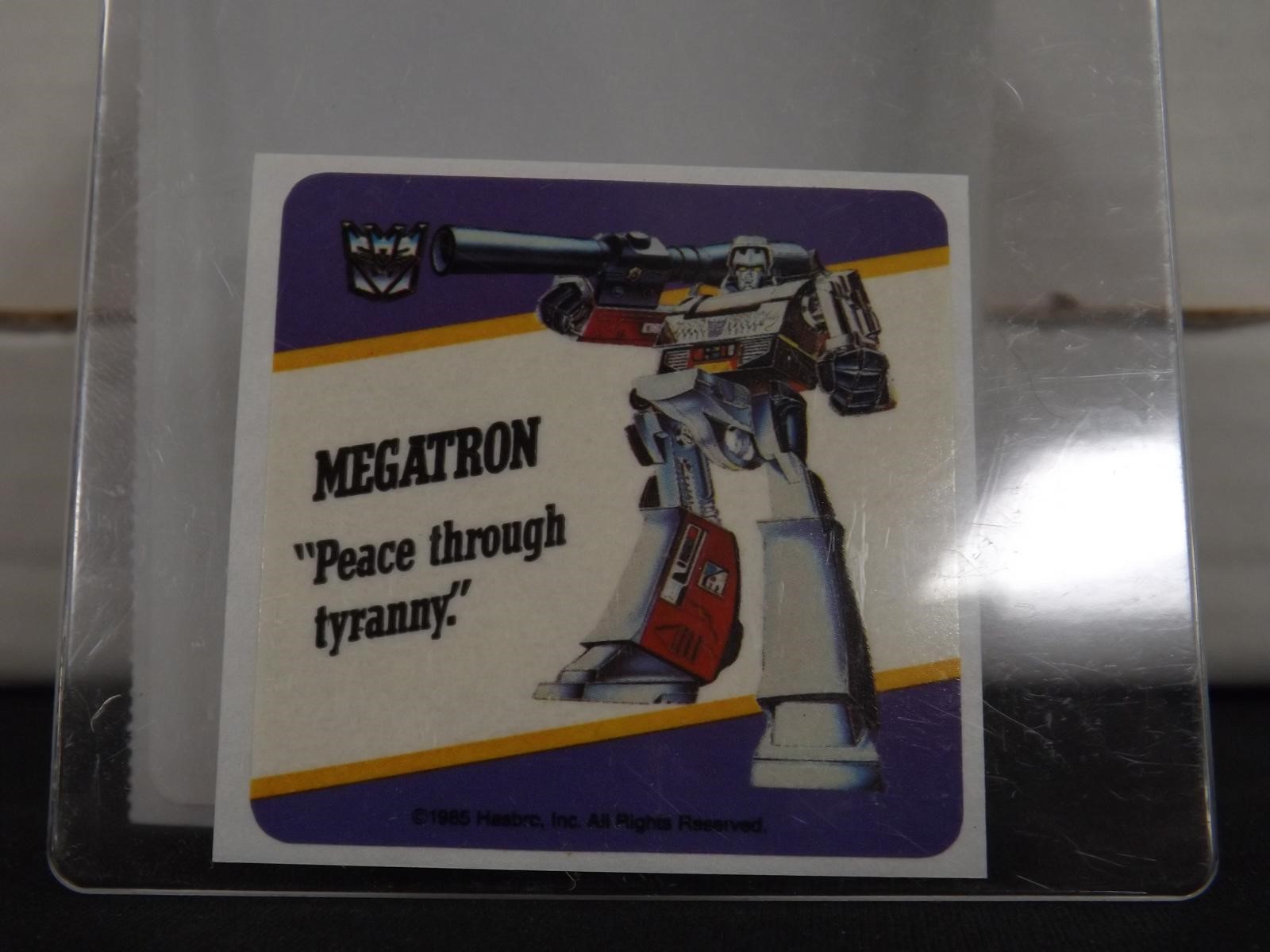 1985 HASBRO TRANSFORMERS STICKERS MEGATRON