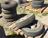 (2) Pallets of Assorted Size Tires and Rims.