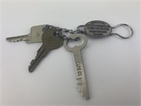 Antique Genesee County Savings Bank Key Chain