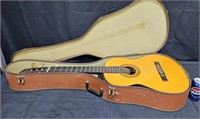 Vntg Matao Classical Acoutic Guitar w Case #MW-1
