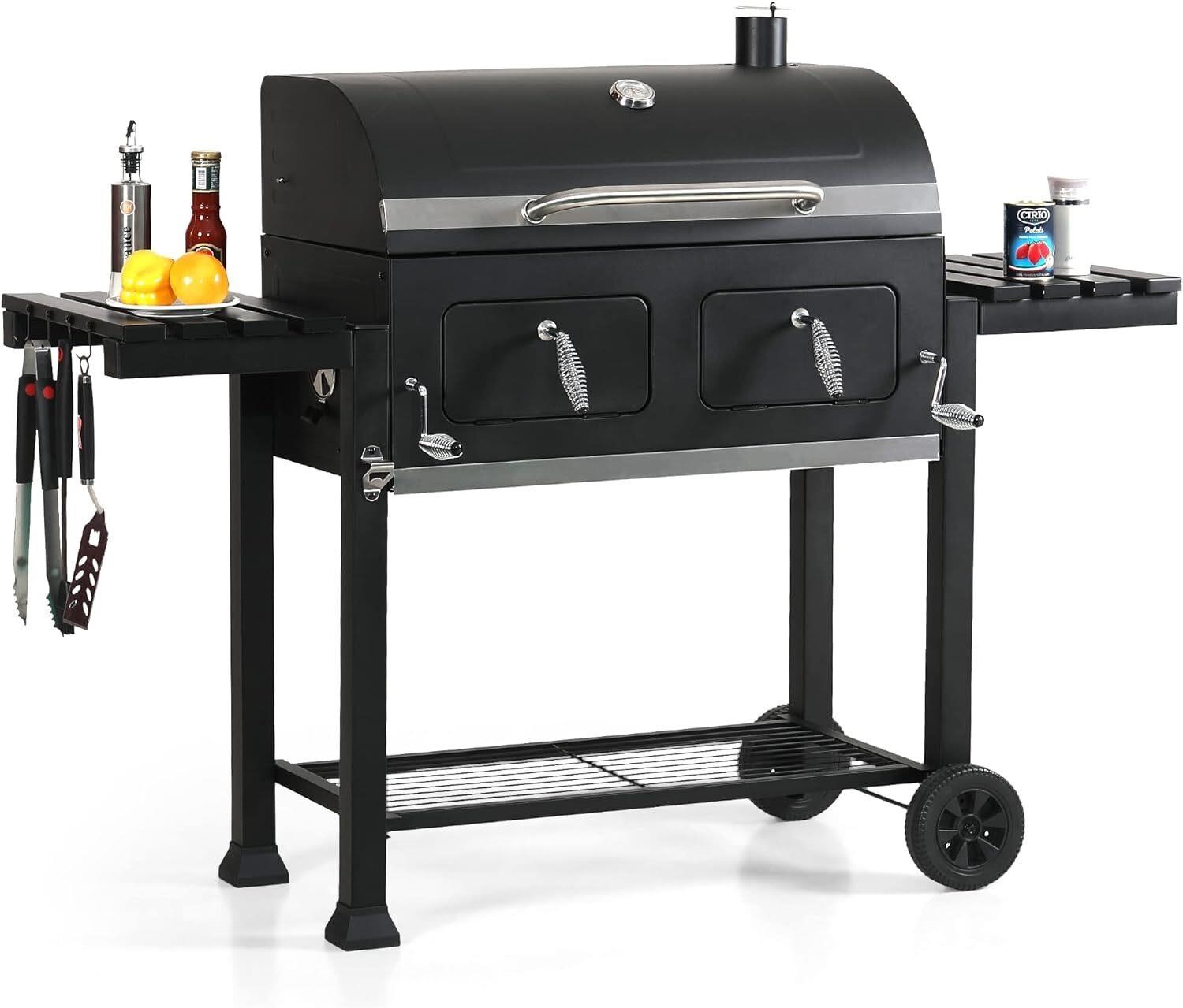 Extra Large Charcoal BBQ Grill with Oversize Area