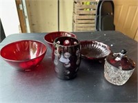 Bowls & Jar w/ Top & Vase