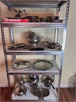 Large silverplate lot no shipping bun warmer &