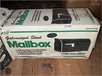 Large black mail box- new