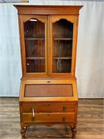 Vintage Drop Front Secretary Desk w/Hutch Top