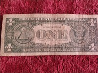 1957B Silver Certificate Dollar Bill