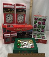 Christmas Ornaments, Light Clips and Suction Cups