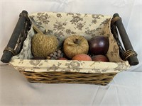 Basket With Decorative Fruit