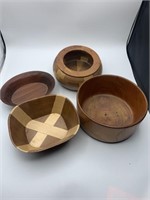 (4) handmade bowls