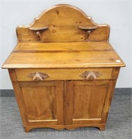 Victorian pine commode - 30" wide x 16 1/2" deep x