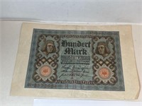 Scarce 1920 German Reichsbanknote Hundert Mark