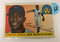 1955 Topps Carlos Paula #12