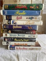 10 vhs tapes