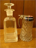 Syrup Pour and Vinegar Bottle