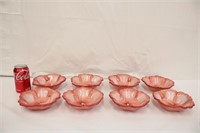 8 Clay Art Hibiscus Bowls, Microwave Safe