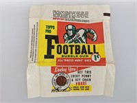 1959 Topps 1 Cent EMPTY Football Wax Wrapper