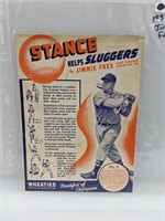 1939 Wheaties BB12 #5 Jimmie Foxx Helps Sluggers
