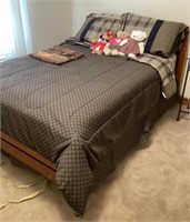 Full-size bed and bedding