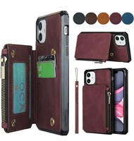 New,RFID Blocking Zipper Wallet Case for iPhone
