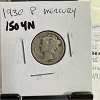 1930 MERCURY SILVER DIME