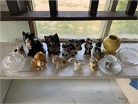 Porcelain Cat & Dog Figurines