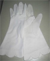 Vtg Womans Long White Cotton Gloves
