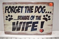 Decorative tin sign (12" x 8") - The Wife