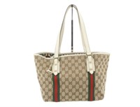 Gucci GG Canvas Sherry Line Handbag