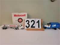 Motorcraft Truck/Trailer~ Ertl Gray Bar Truck