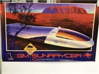 Two vintage GM Sunraycer posters