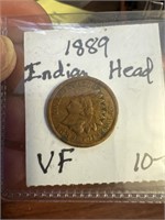 1889 Indianhead Penny