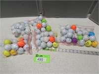 Assorted golf balls; approx. 90
