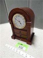 Battery operated Bulova clock jewelry box