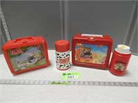 101 Dalmatian and Wrinkles lunch boxes with thermo